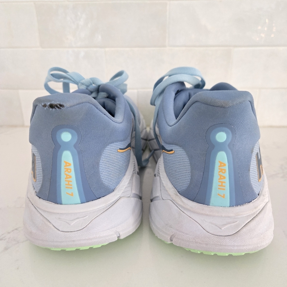 Hoka Men's Arahi 7 Athletic Running Shoe Size 9.5 Shadow Dusk Blue White - Picture 5 of 9